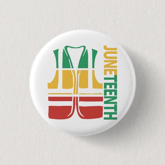 Freedom Day Vest Co-worker Swagazon Associate June 缶バッジ (正面)