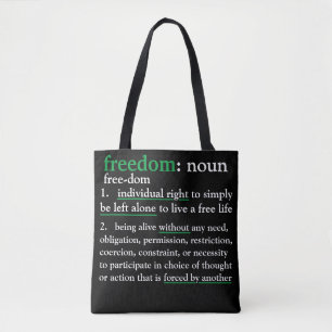 Freedom defined (black)トート トートバッグ
