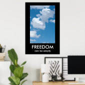 FREEDOM Demotivationalポスターテンプレート ポスター (ホームオフィス)