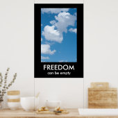 FREEDOM Demotivationalポスターテンプレート ポスター (キッチン)