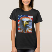 Freedom Eagle 4th Of July American Veteran Tシャツ (正面)