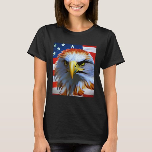 Freedom Eagle 4th Of July American Veteran Tシャツ (正面)