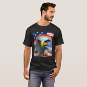 Freedom Eagle 4th Of July American Veteran Tシャツ (正面フル)