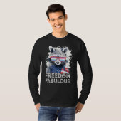 Freedom Fabulous  Raccoon Genderfrith Sunglasses F Tシャツ (正面フル)