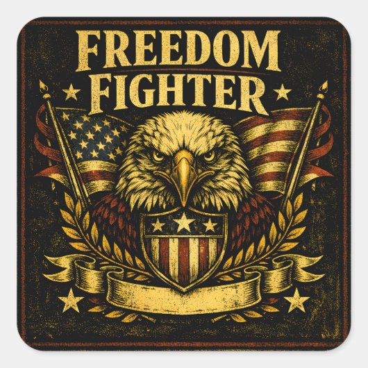 Freedom Fighter – American Defender Pride スクエアシール (正面)