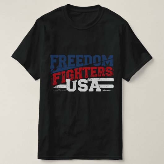 Freedom Fighters USA愛国的Tシャツ – アメリカ Tシャツ (デザイン正面)