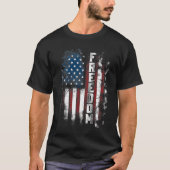 Freedom Flag, Patriotic T-Shirt Tシャツ (正面)