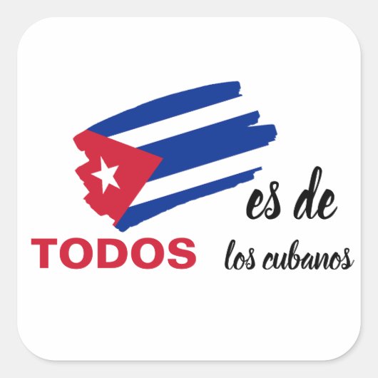 Freedom for Cuba, La bandera es de todos スクエアシール (正面)