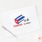Freedom for Cuba, La bandera es de todos スクエアシール (封筒)