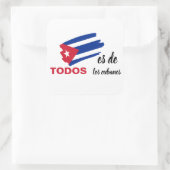 Freedom for Cuba, La bandera es de todos スクエアシール (バッグ)