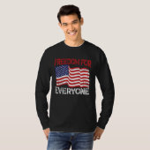 Freedom For Everyone Patriotic America USA Flag 4t Tシャツ (正面フル)