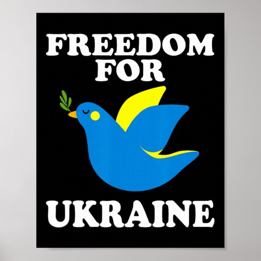 Freedom For Ukraine Support Ukrainian  ポスター (正面)
