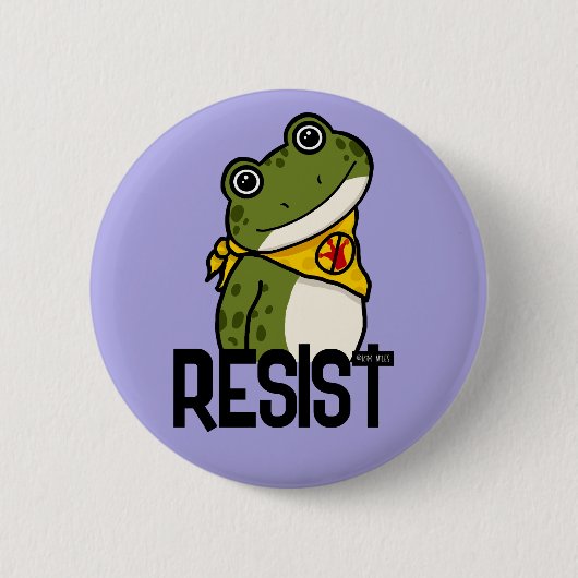 Freedom Frog Button 缶バッジ (正面)