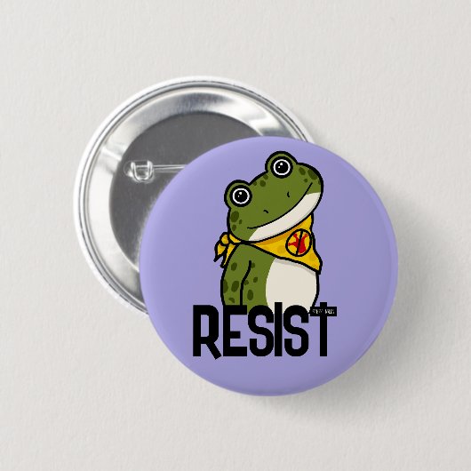 Freedom Frog Button 缶バッジ (正面&裏面)