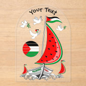 Freedom Global Sumud Flotilla Boats to Gaza アクリル招待状 (正面)