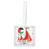 Freedom Global Sumud Flotilla Boats to Gaza キューブオーナメント (正面)