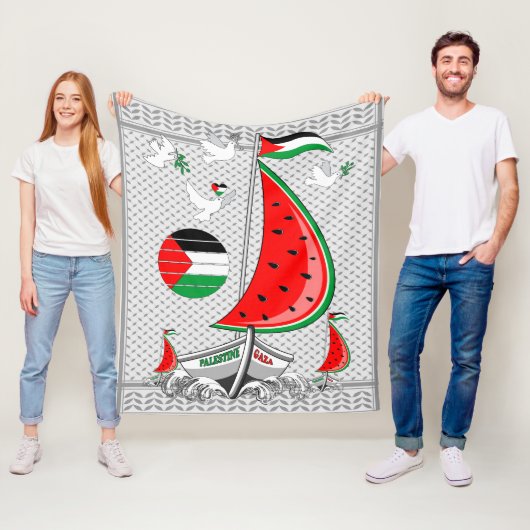Freedom Global Sumud Flotilla Boats to Gaza フリースブランケット (インサイチュ)