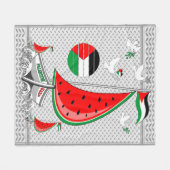 Freedom Global Sumud Flotilla Boats to Gaza フリースブランケット (正面(横))