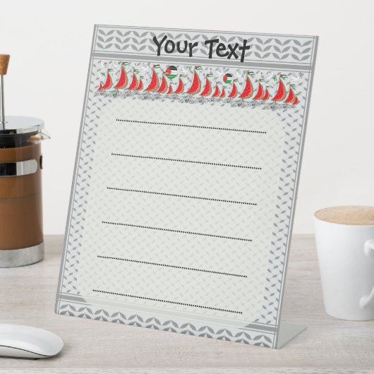 Freedom Global Sumud Flotilla Boats to Gaza 台座サイン (インサイチュ)