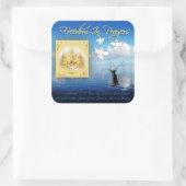 Freedom In祈りの言葉シール スクエアシール (バッグ)