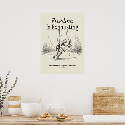 Freedom Is Exhausting ポスター (キッチン)