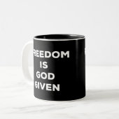 Freedom Is God Given ツートーンマグカップ (正面左)