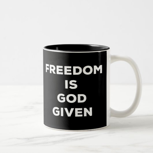 Freedom Is God Given ツートーンマグカップ (右)