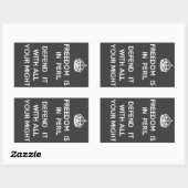 Freedom Is In Perilステッカー 長方形シール (シート)