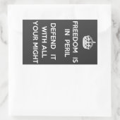 Freedom Is In Perilステッカー 長方形シール (バッグ)