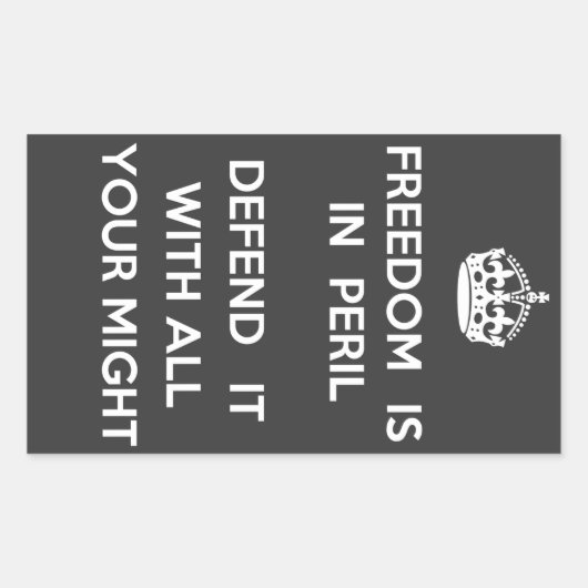 Freedom Is In Perilステッカー 長方形シール (正面)