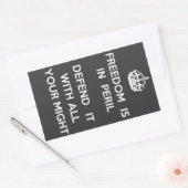 Freedom Is In Perilステッカー 長方形シール (封筒)