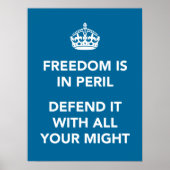 Freedom is in Peril Defend It With All Your Might ポスター (正面)