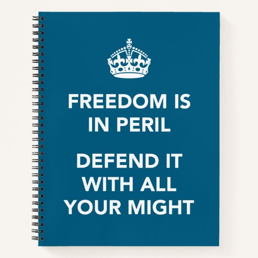 Freedom Is In Peril Spiral Notebook ノートブック (正面)
