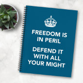 Freedom Is In Peril Spiral Notebook ノートブック