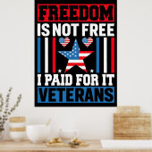 Freedom Is not Free – Thank You, Veterans, 2025,  ポスター (キッチン)