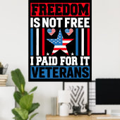 Freedom Is not Free – Thank You, Veterans, 2025,  ポスター (ホームオフィス)