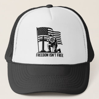 Freedom Isn't Free Kneeling Soldier Patriotic キャップ