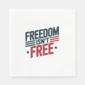 Freedom Isn't Free- Patriotic Design Red and Blue スタンダードランチョンナプキン (正面)