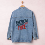 Freedom Isn't Free- Patriotic Design Red and Blue デニムジャケット (ハンガー)