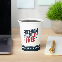 Freedom Isn't Free- Patriotic Design Red and Blue