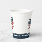 Freedom Isn't Free- Patriotic Design Red and Blue 紙コップ (右)