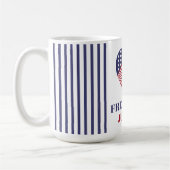 Freedom & Justice American Flag with Heart.  コーヒーマグカップ (左)