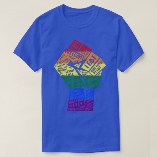 Freedom LGBT human rights love happiness Tシャツ (デザイン正面)