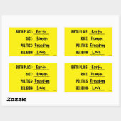 FREEDOM LOVE (EARTH) STICKER 長方形シール (シート)