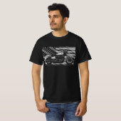 Freedom Machine Over Stripes of Steel Power Biker  Tシャツ (正面フル)