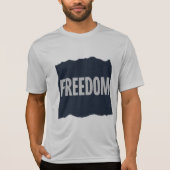 FREEDOM Minimal Grain Text DesignT-Shirt Tシャツ (正面)