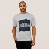 FREEDOM Minimal Grain Text DesignT-Shirt Tシャツ (正面フル)