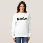 Freedom. Minimalist Black スウェットシャツ (正面フル)
