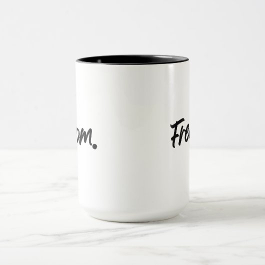 Freedom. Minimalist Black マグカップ (中央)