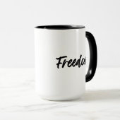 Freedom. Minimalist Black マグカップ (正面右)